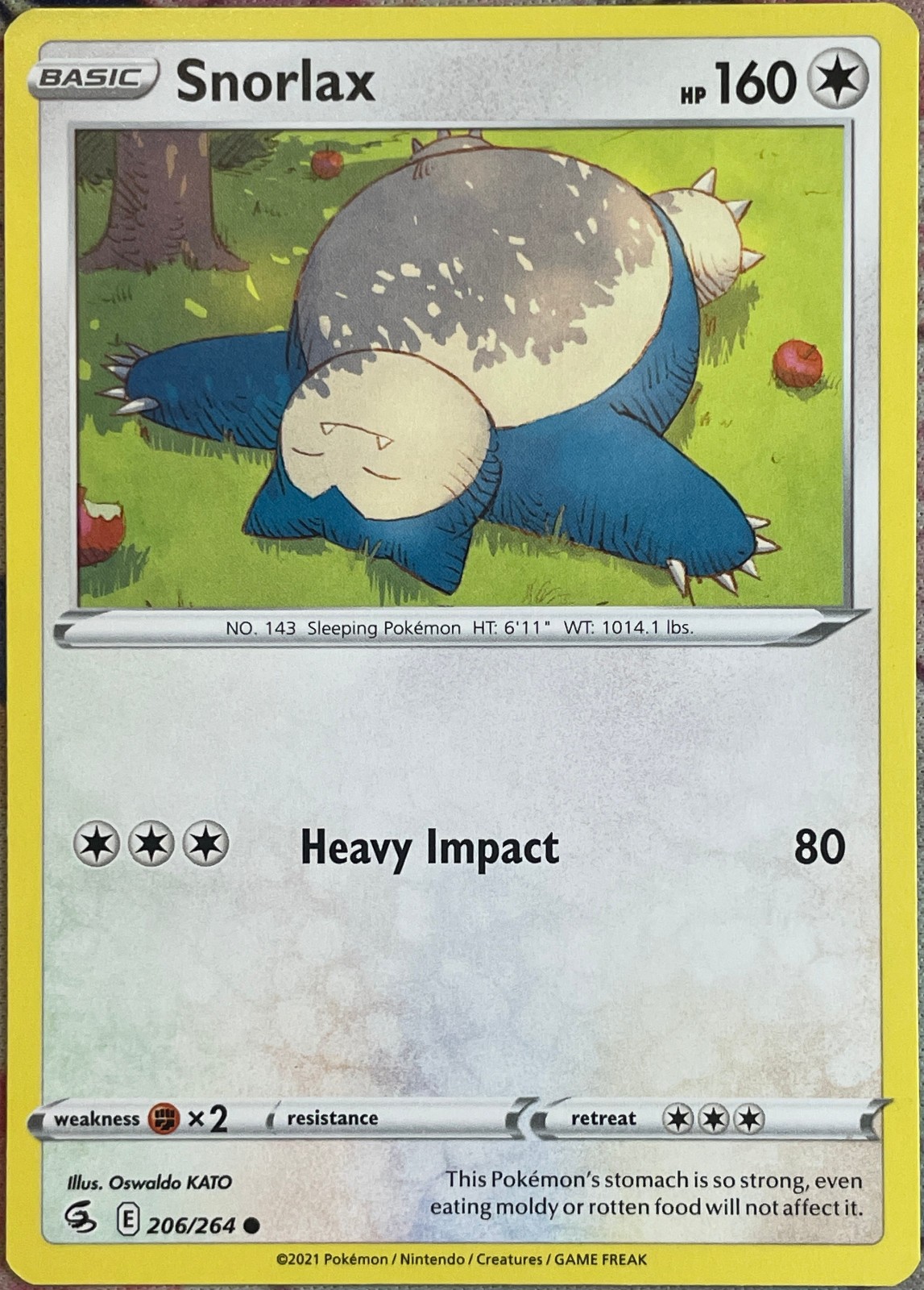 Snorlax – 206/264 – Fusion Strike Pokemon 2021