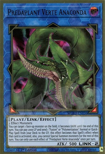 Yugioh Predaplant Verte Anaconda – 1st Edition Premium Gold Rare NM – Free Holo