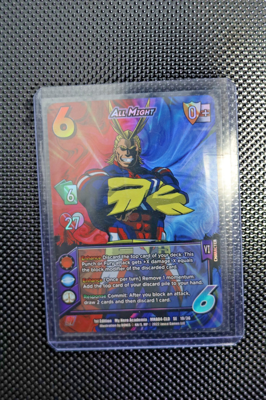 All Might 1st Edition My Hero Academia UniVersus MHA04-CLD SE 19/36 Secret Rare