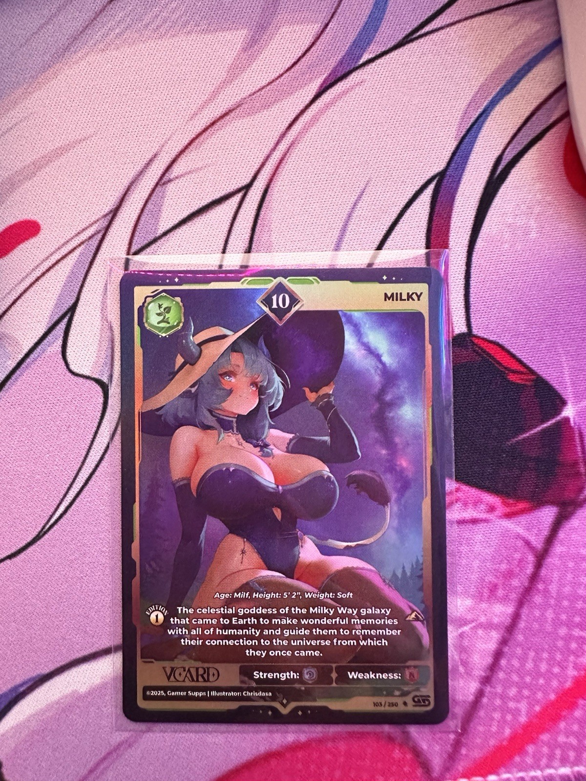 Gamersupps VCard Awakened Worlds First Edition Holo 10 VTuber Milky #103