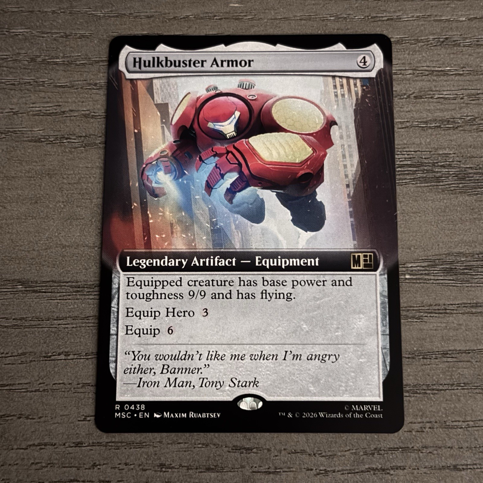 Hulkbuster Armor (Extended Art) Rare MTG Marvel Super Heroes Commander