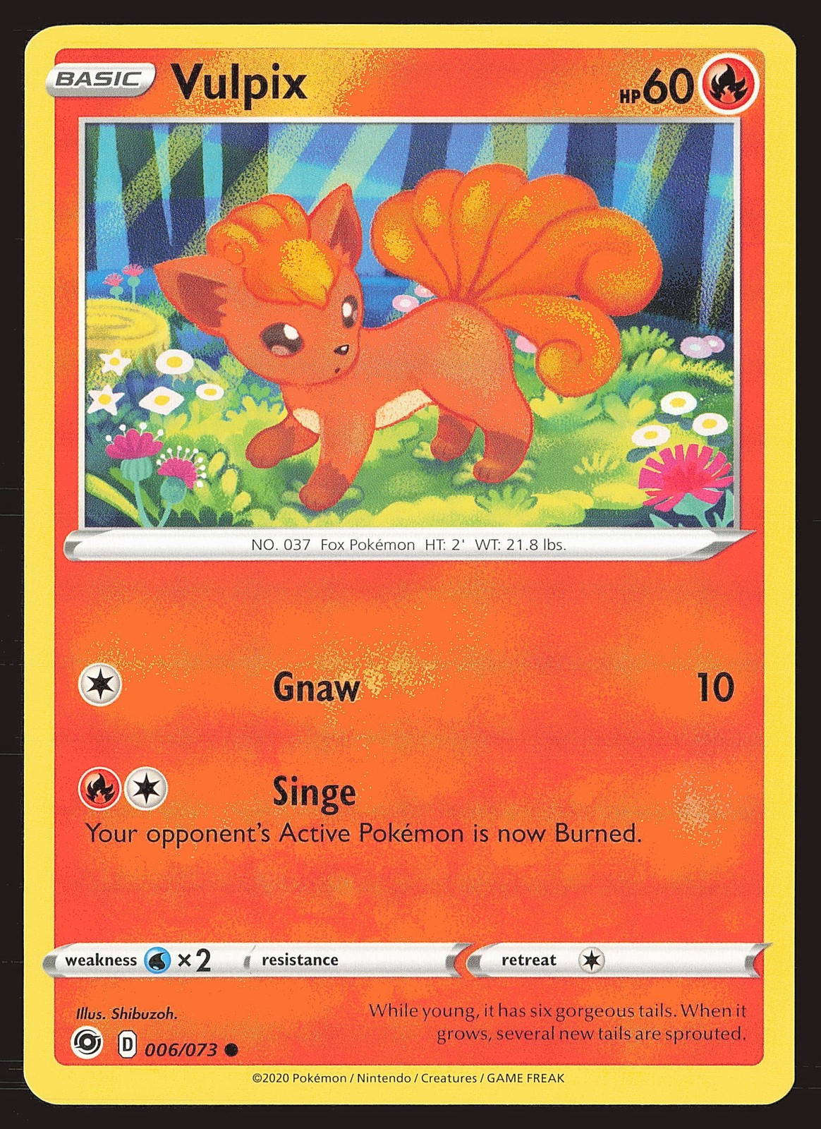 Champion’s Path Vulpix #06/73 Common Pokemon Card