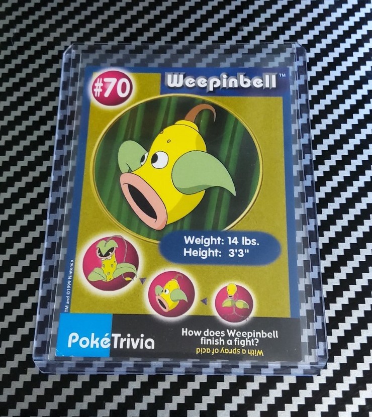 NM/LP Weepinbell Non Perforated #70 Burger King Pokémon PokeTrivia Original 1999