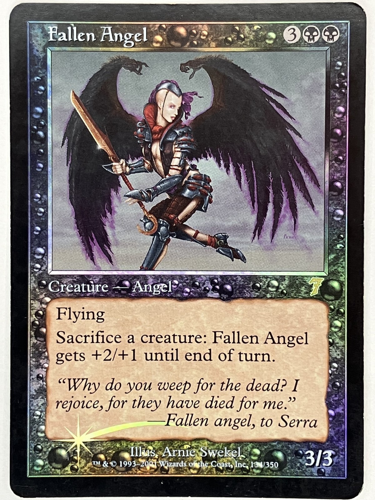 Fallen Angel MP 7th Edition 134/350 MTG Foil