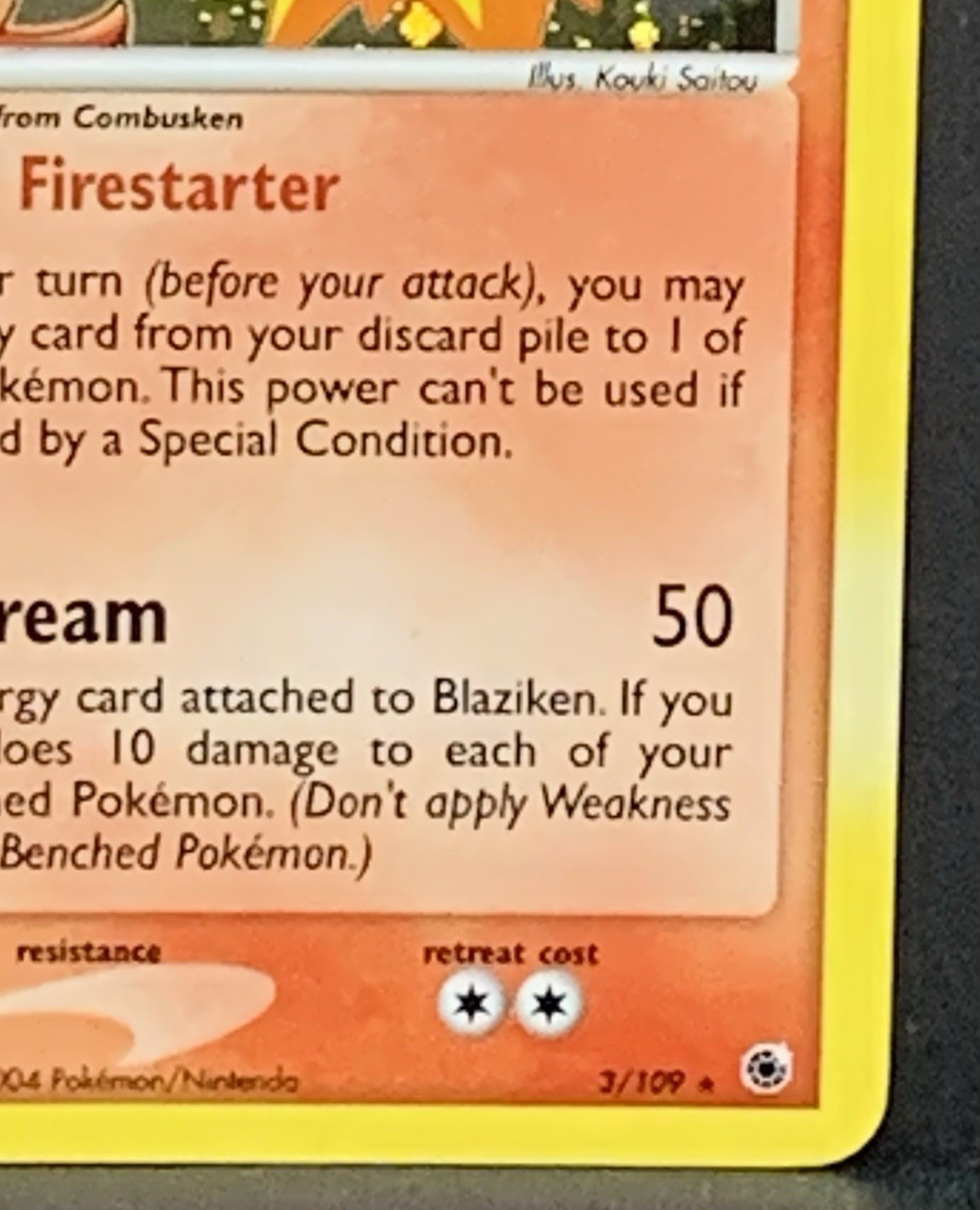 2004 Pokemon EX Battle Stadium Deck Blaziken 3/109 Holo Foil NM-MT
