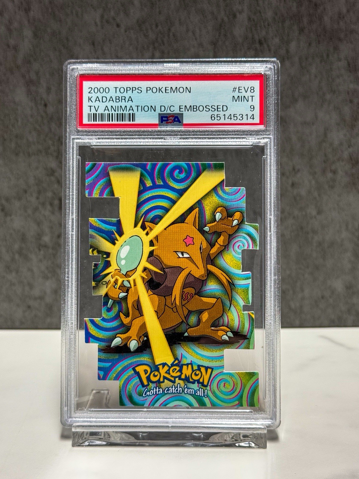 PSA 9 2000 Topps Kadabra #EV8 Pokemon Animation D/C Embossed POP2 None Higher