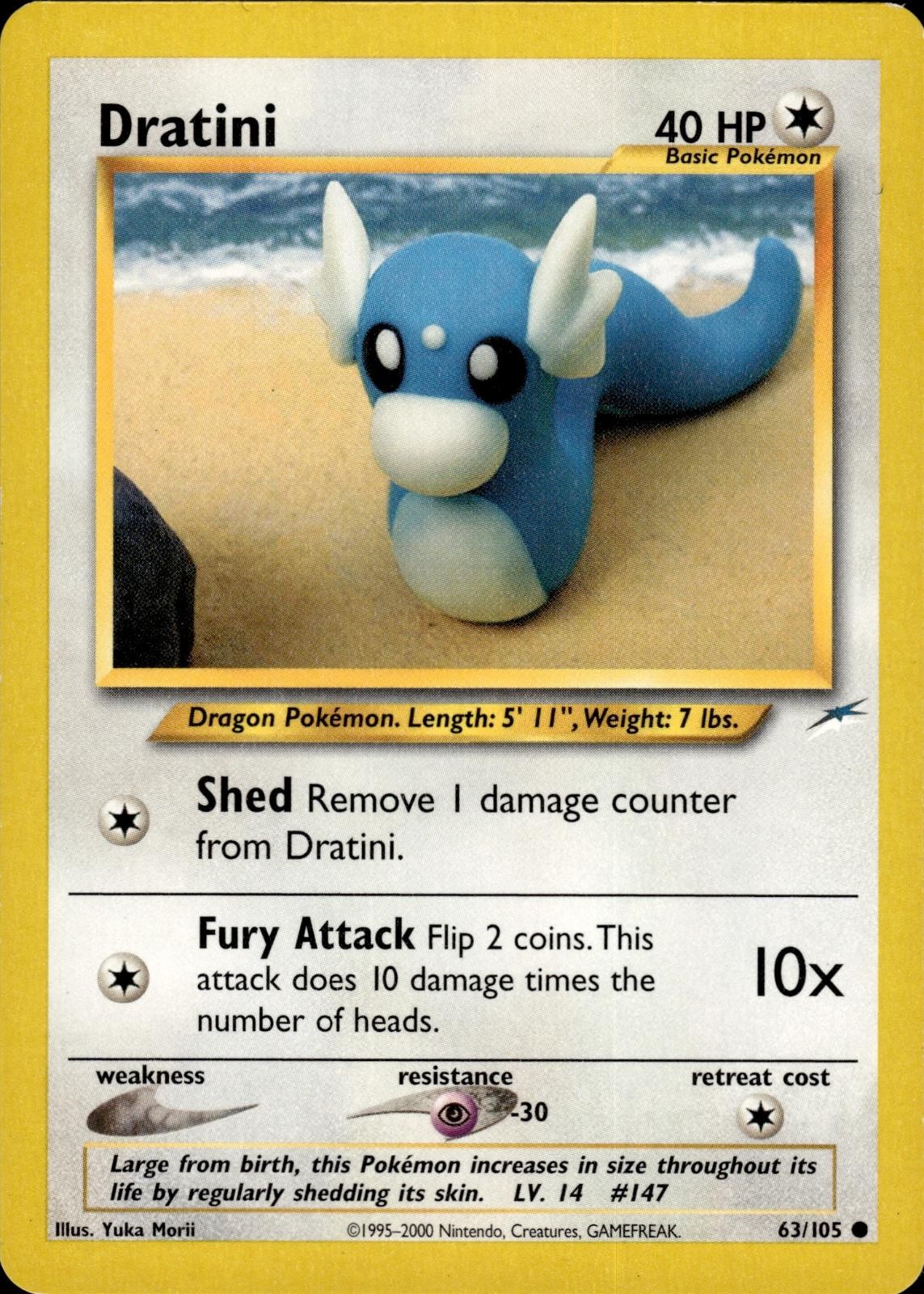 Pokemon Neo Destiny Common Dratini 63/105 – Near Mint (NM)