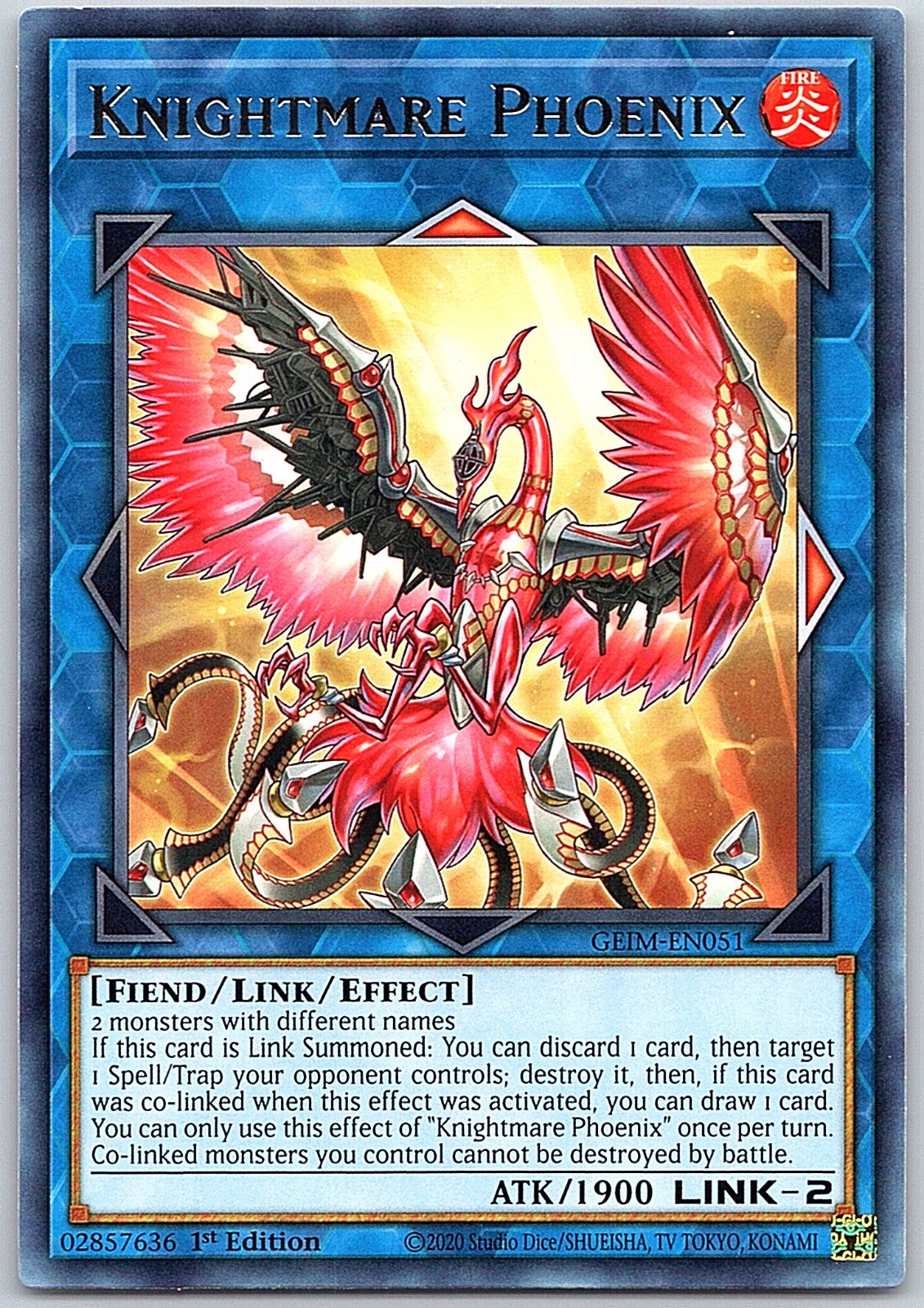 Knightmare Phoenix 1st Edition Rare Genesis Impact GEIM-EN051 LP