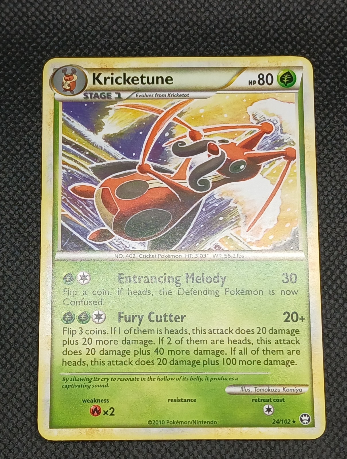 Kricketune 24/102 Triumphant Rare Pokemon Card NM
