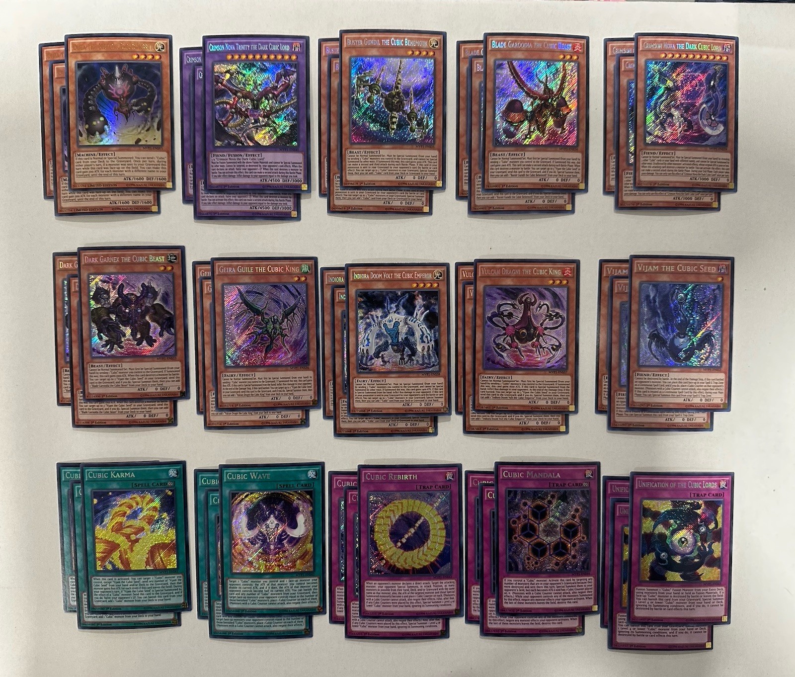 Yugioh Cubic Deck 45 Card SECRET RARE Karma Complte Budget Tournament Ready