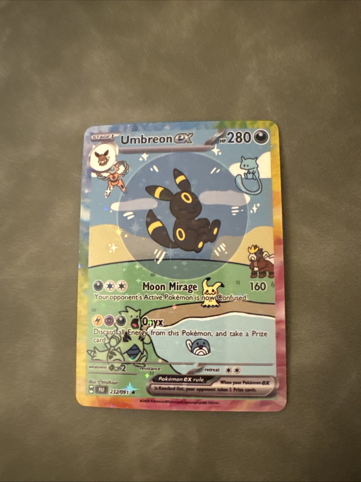 Umbreon Pokemon Display Art Card