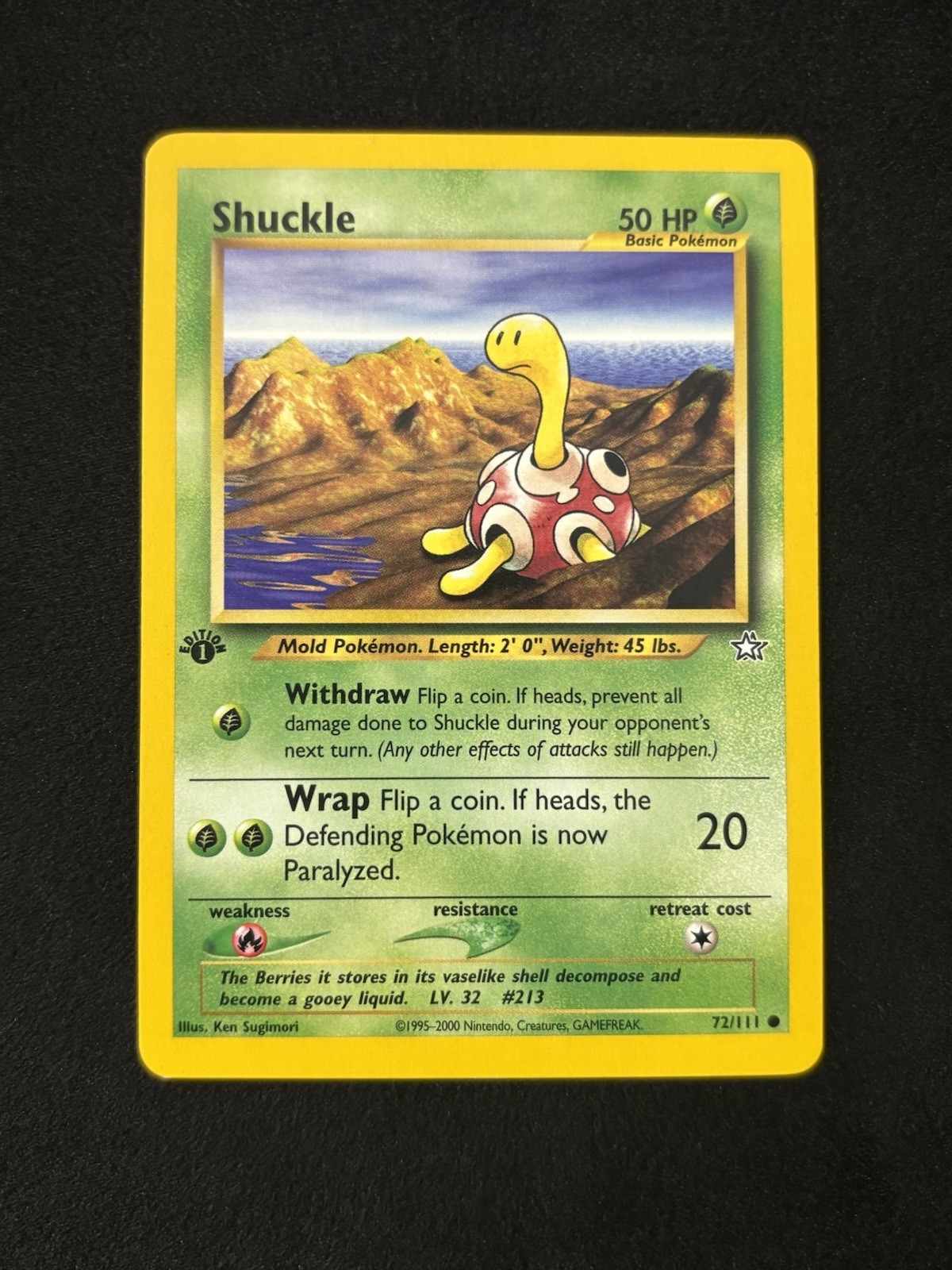 Shuckle 72/111 Neo Genesis Regular 1st Edition Pokemon TCG – NM