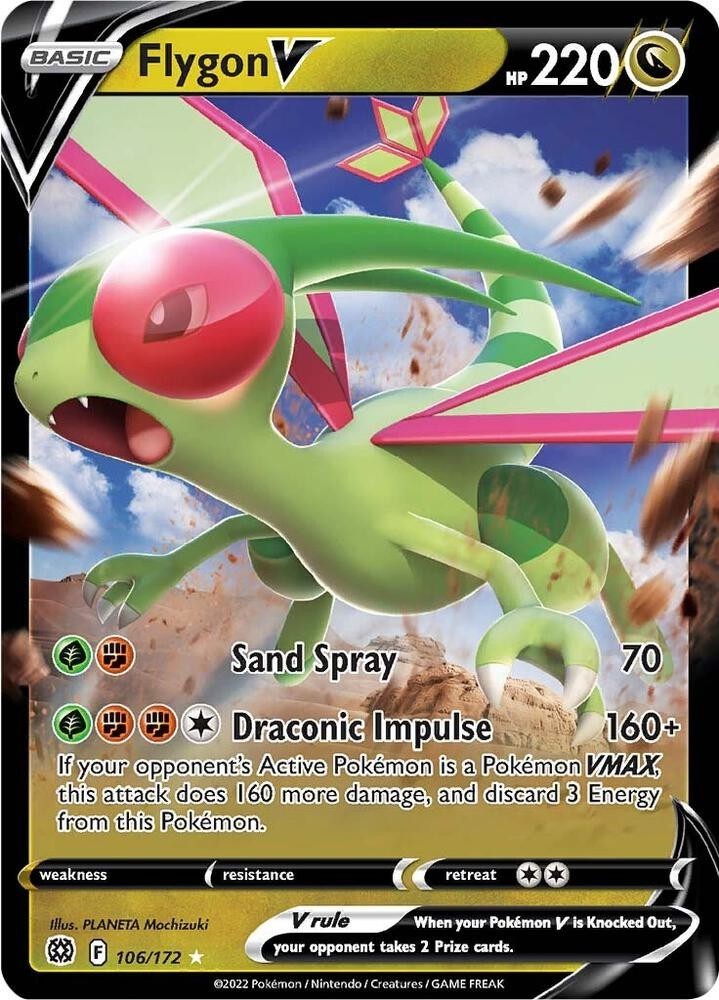 Pokemon Brilliant Stars Ultra Rare Flygon V 106/172 – Near Mint (NM)