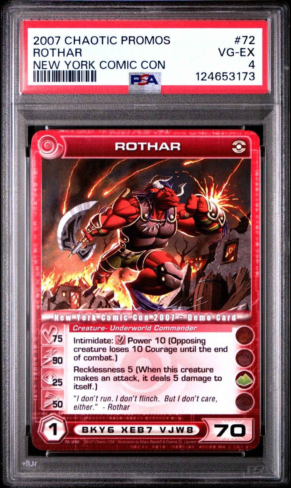 ROTHAR – PSA 4 – New York Comic-Con Demo Chaotic Card 2007