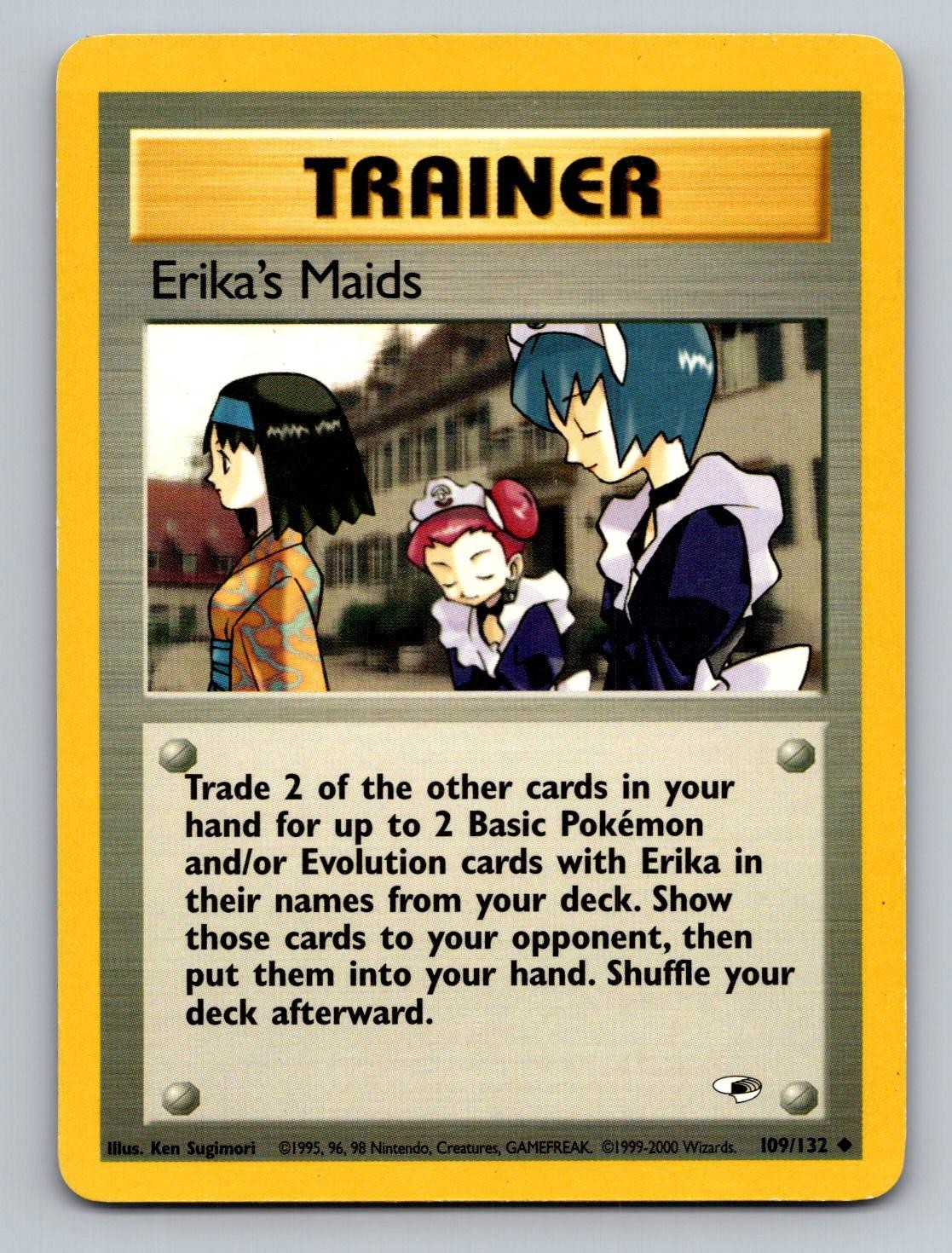 Erika’s Maids 109/132 Uncommon Gym Heroes Pokemon Unlimited Lightly Played