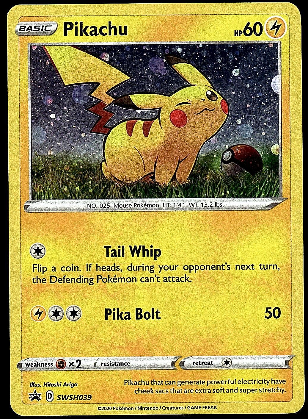 Pikachu SWSH039 Sword & Shield Promo Pokemon Near Mint