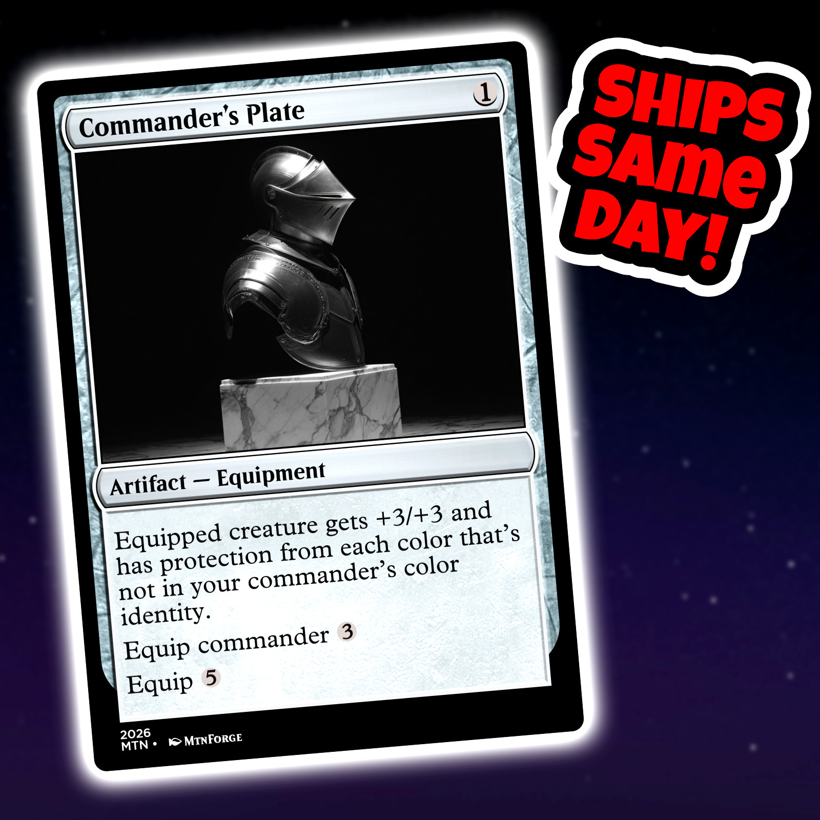 Commander’s Plate – Custom Art Magic: The Gathering Playtest Card – Commander