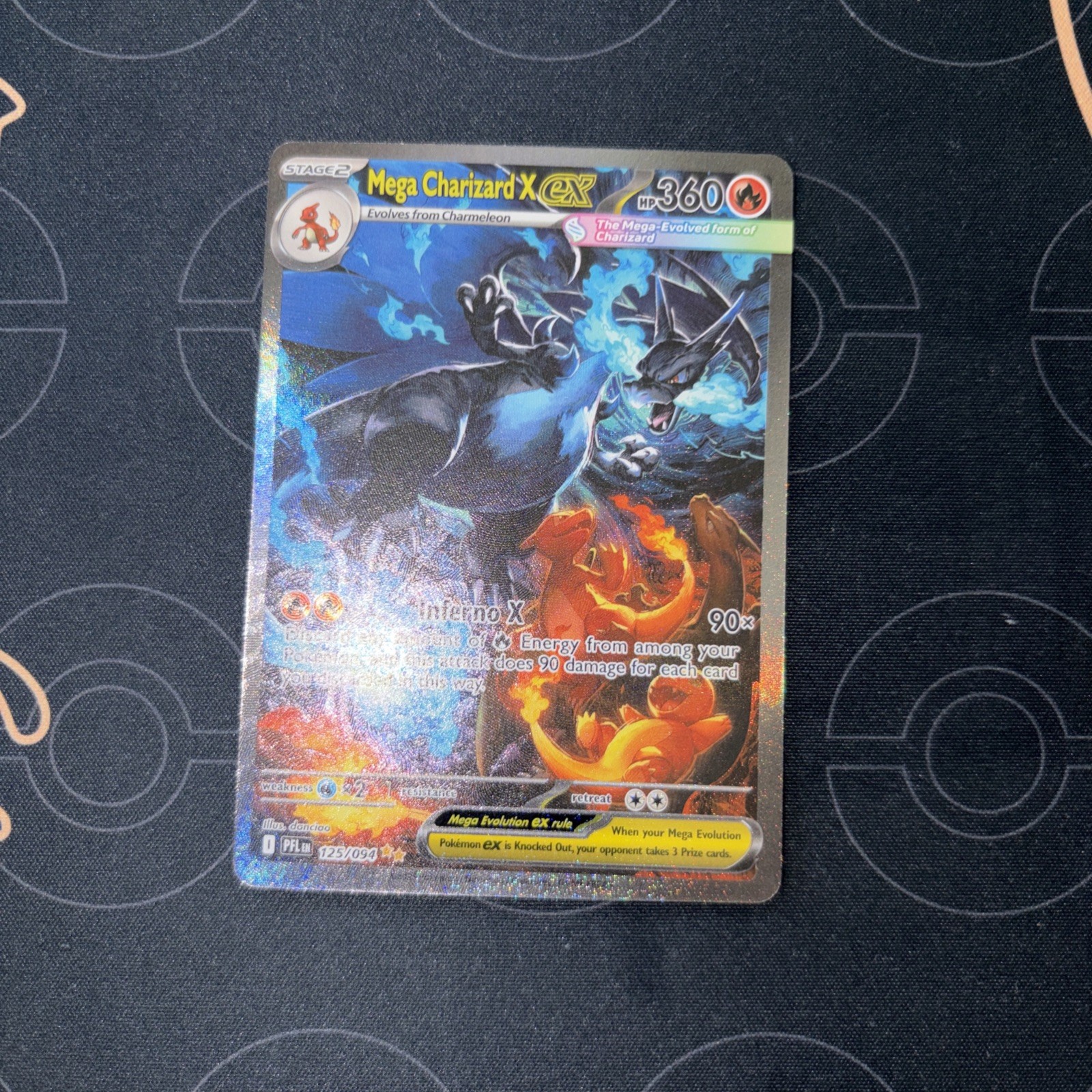 Mega Charizard X ex 125/094 ME02 Phantasmal Flames PFL English Pokemon TCG CCG