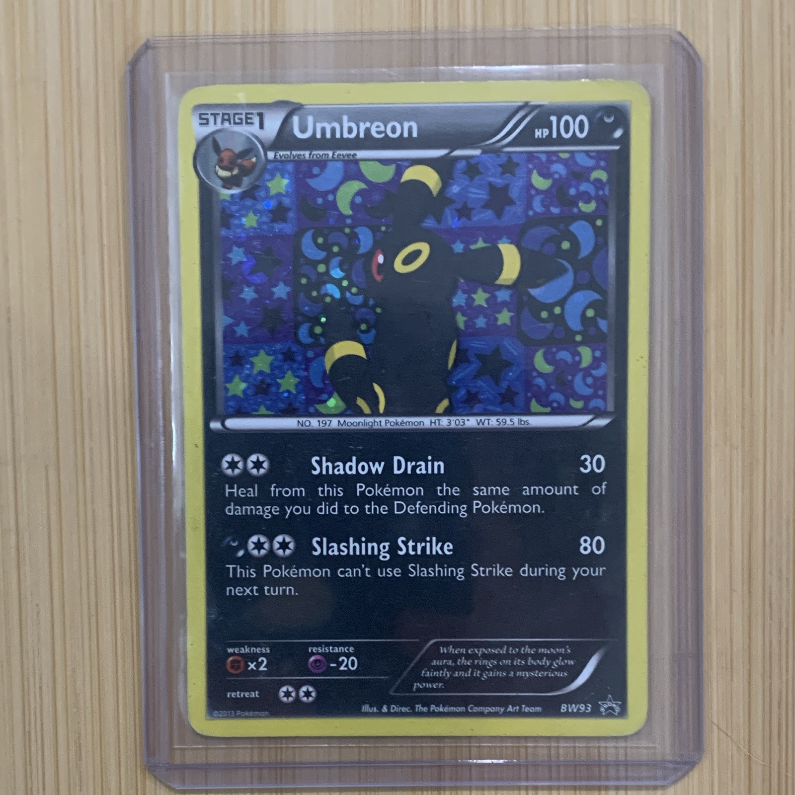 Pokemon TCG Umbreon BW93 Black & White Promo Rare Holo Stage 1 HP 100 ENG 2013