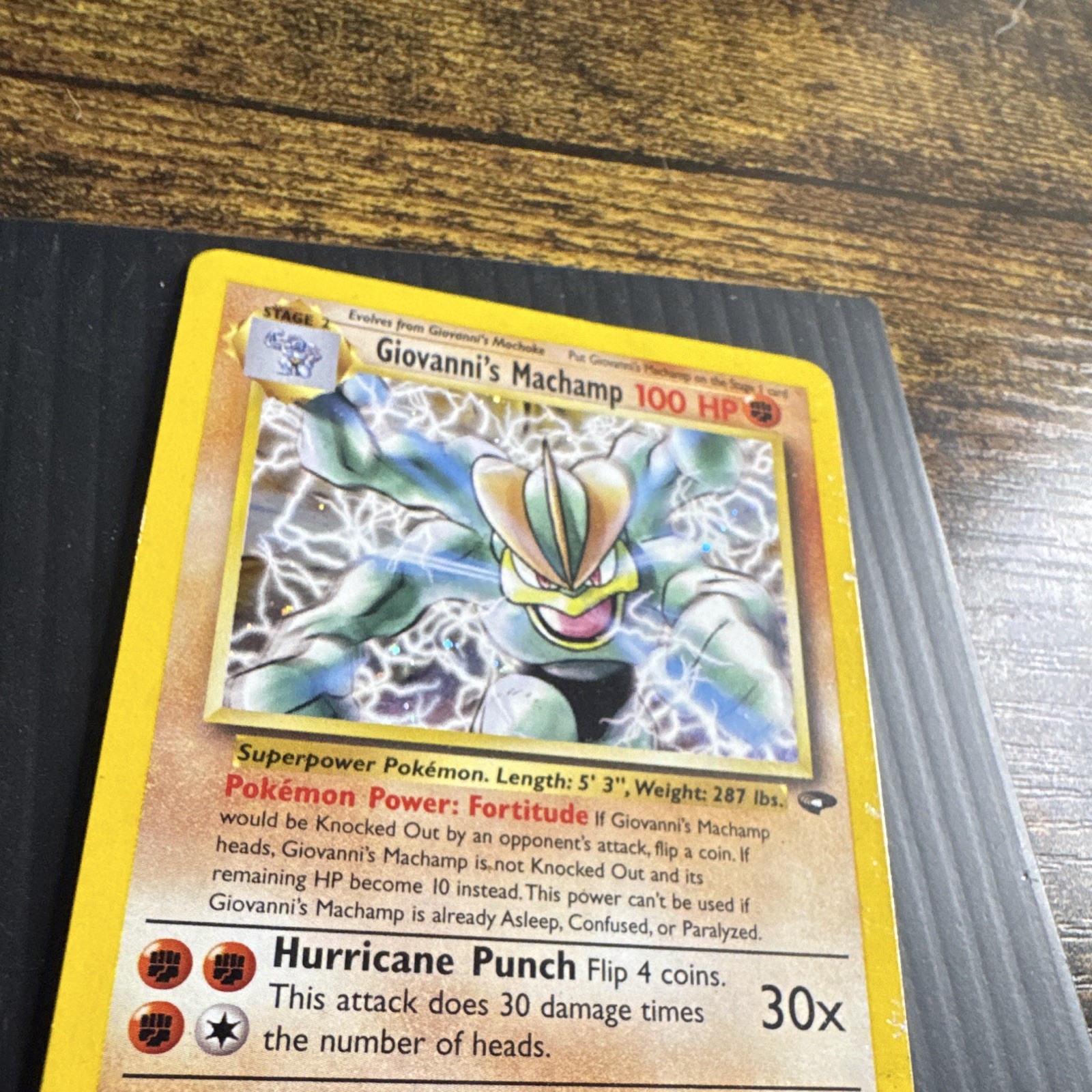 Pokemon TCG Giovanni’s Machamp Holo Rare HP100 Gym Challenge 6/132 ENG