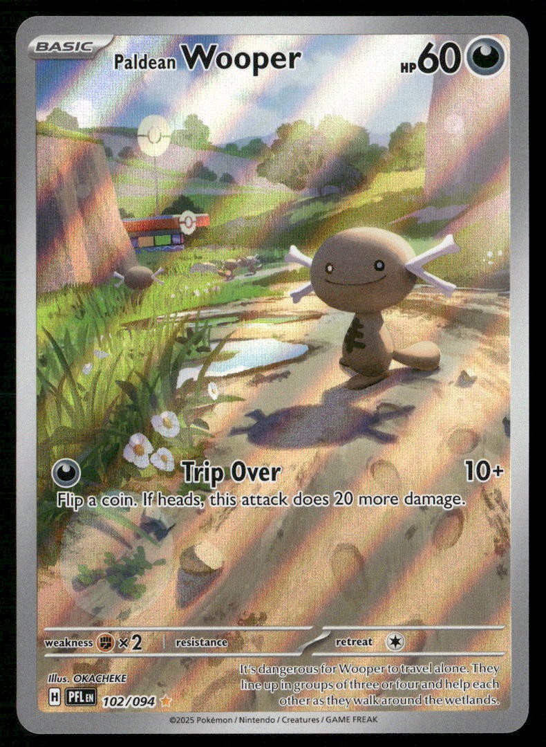 PALDEAN WOOPER 102/094 ILLUSTRATION RARE PHANTASMAL FLAMES POKEMON HOLO NM