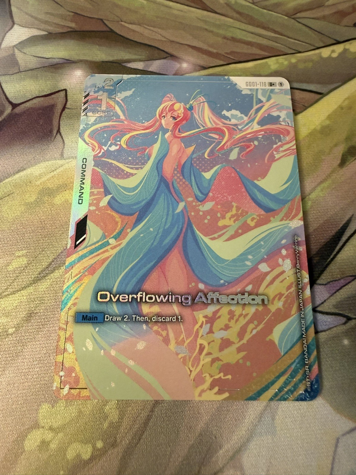 Gundam TCG Card Game OVERFLOWING AFFECTION GD01-118 Holo Foil English NM!