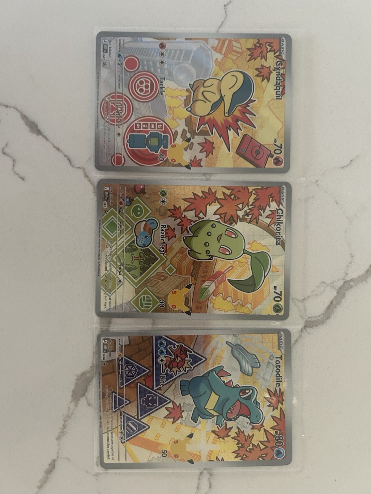 Pokemon Tcg First Partner Series 2 Johto Chikorita, Cyndaquil, Totodile Set NM
