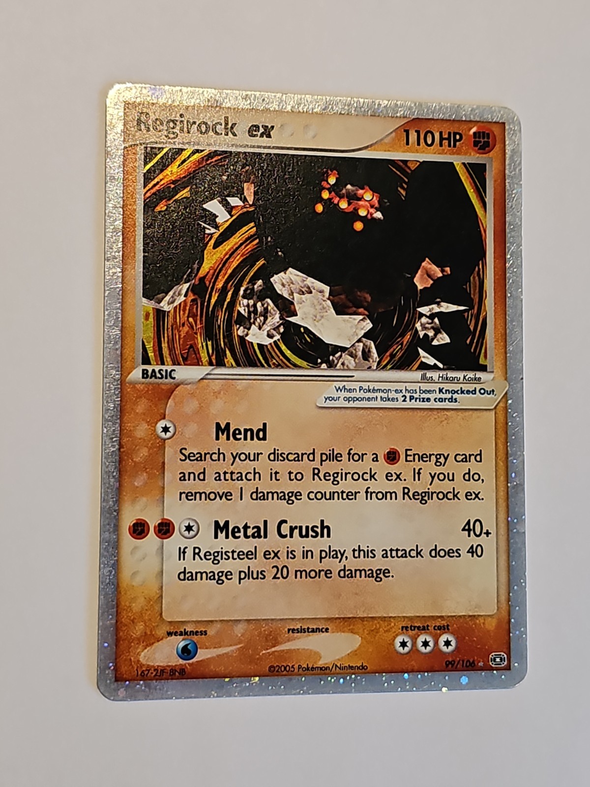 Pokémon Regirock ex 99/106 Ultra Rare Holo EX Emerald 110 HP English
