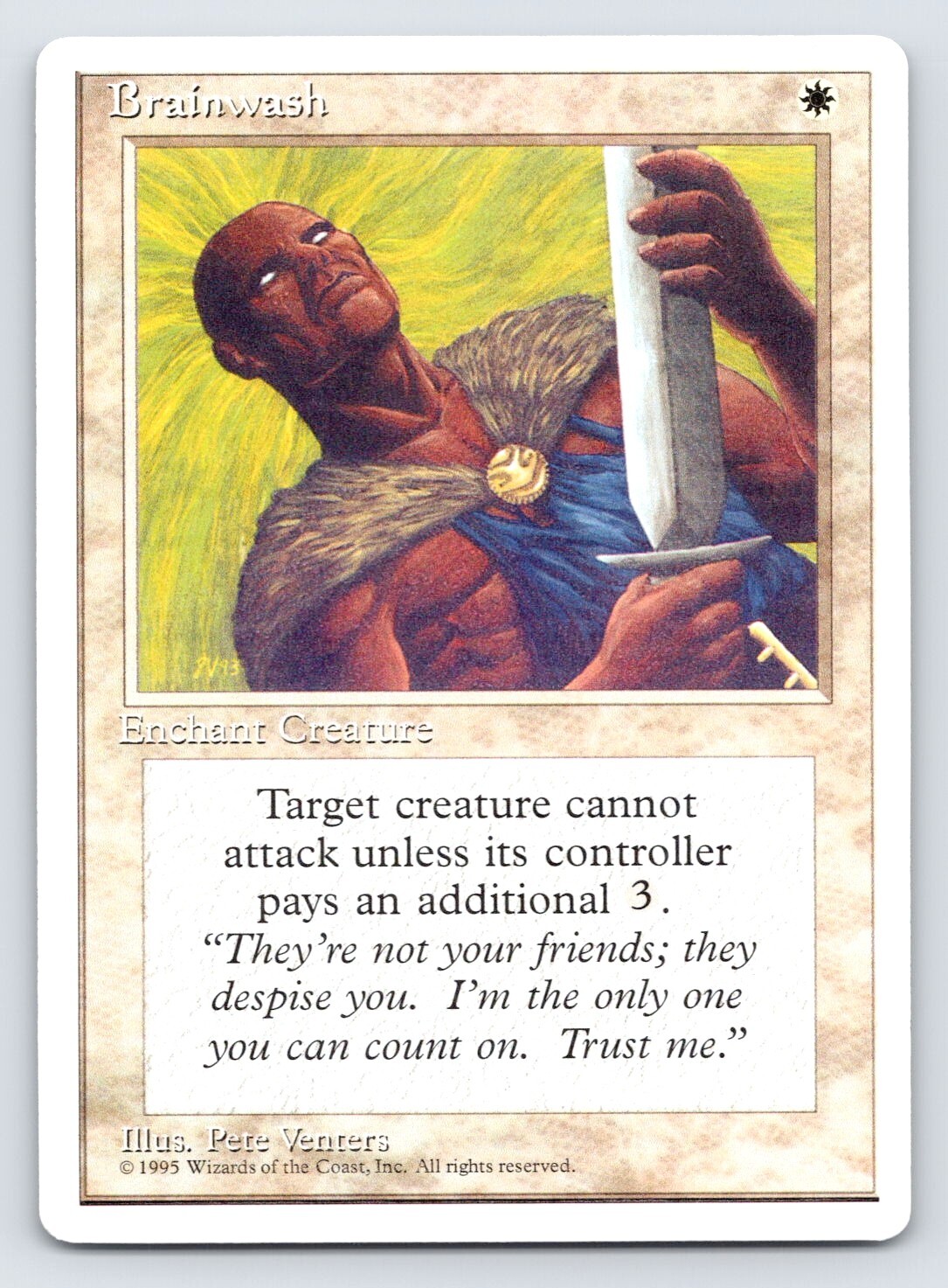 Brainwash MTG Alternate 4th Edition Magic The Gathering Pete Venters 1995 NM