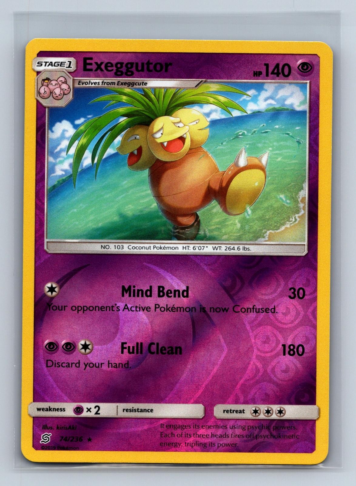 Exeggutor 74/236 Rare Unified Minds Pokemon Reverse Holo NM/M 701-12