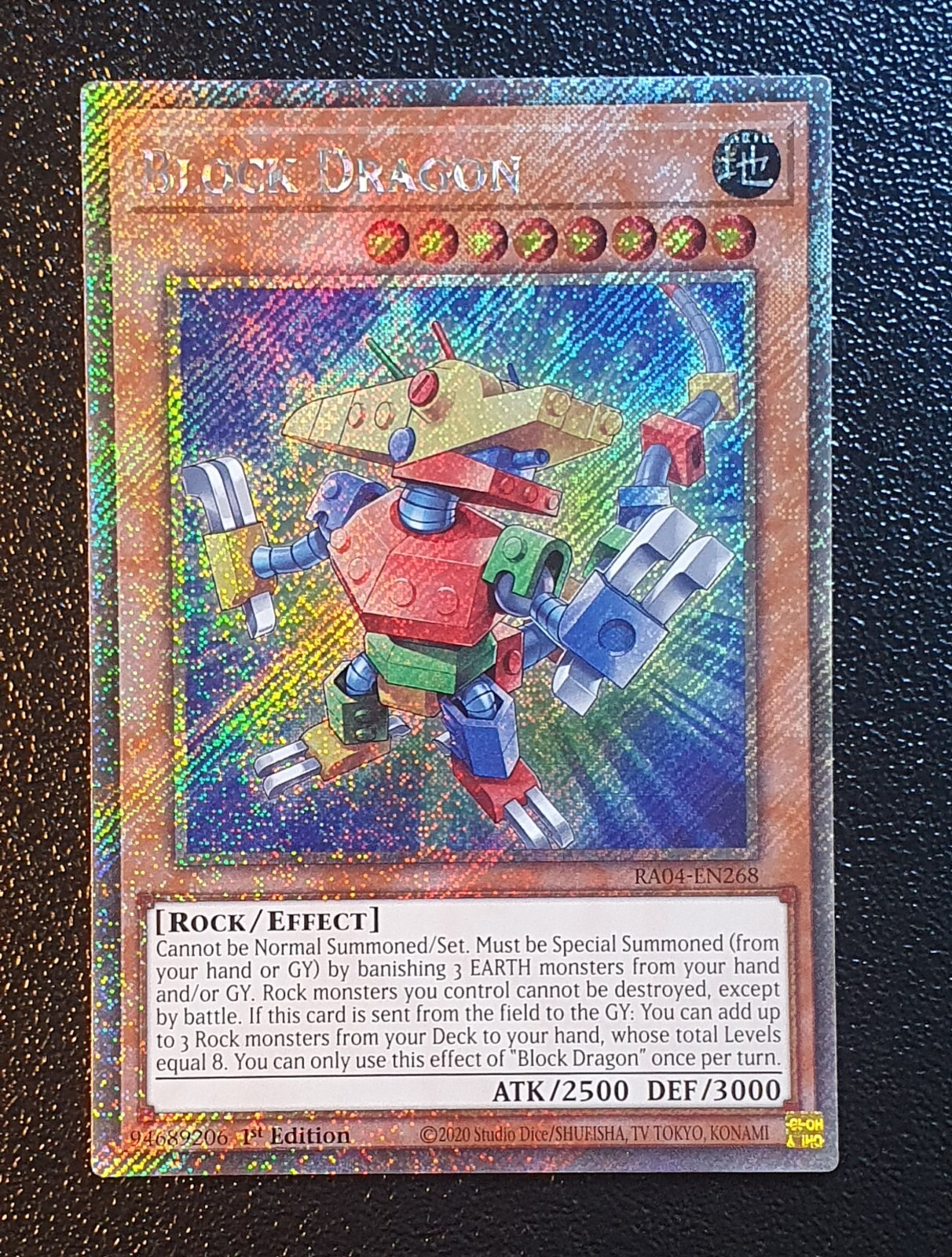 Yugioh Quarter Century Stampede RA04 Platinum Secret Rare 1st MINT