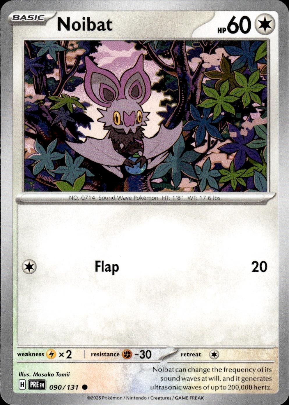 Noibat 090/131 Prismatic Evolutions C NM Masako Tomii Pokemon