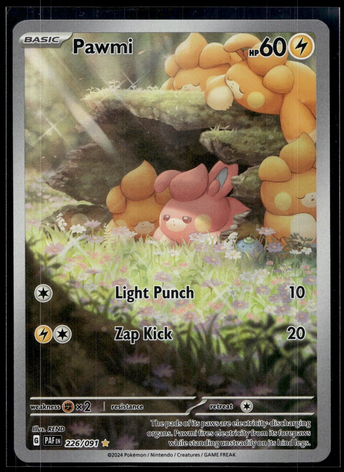 Pawmi Holo Illustration Rare SV: Paldean Fates 226/091 NM