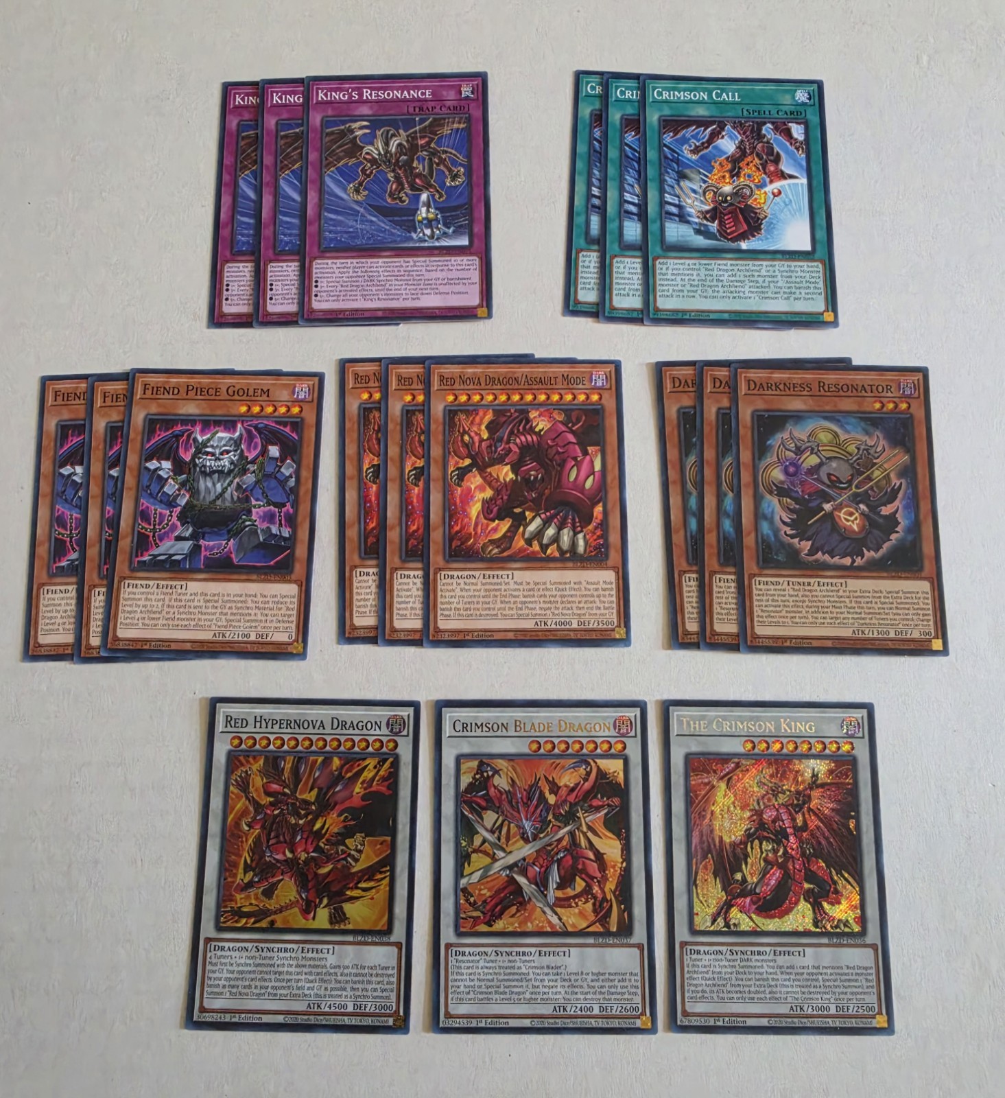 RDA Red Dragon Archfiend Deck Core 18 Card BLZD-EN Blazing Dominion Yugioh