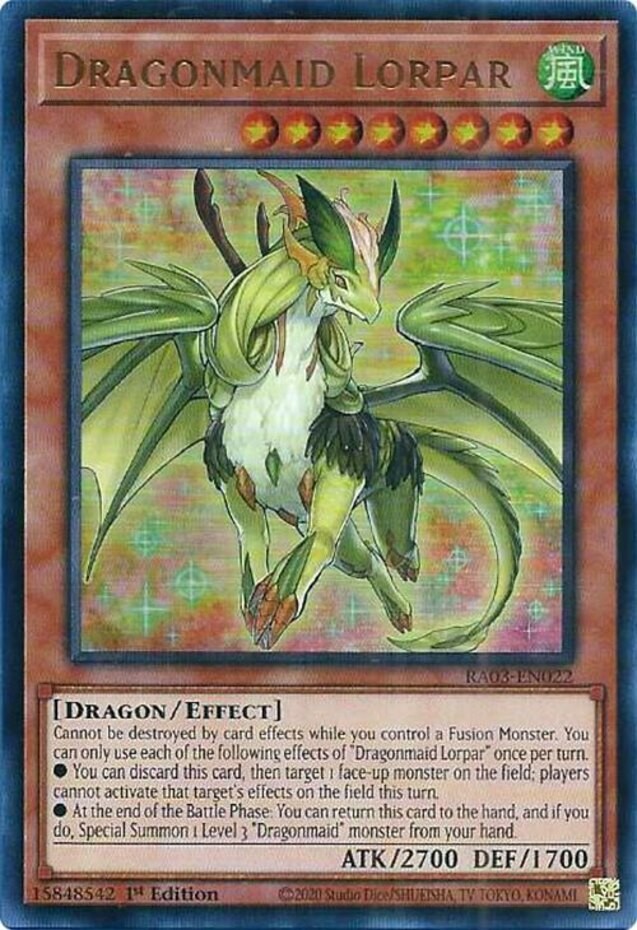 Dragonmaid Lorpar – RA03-EN022 – Ultra Rare – 1st Edition – Near Mint