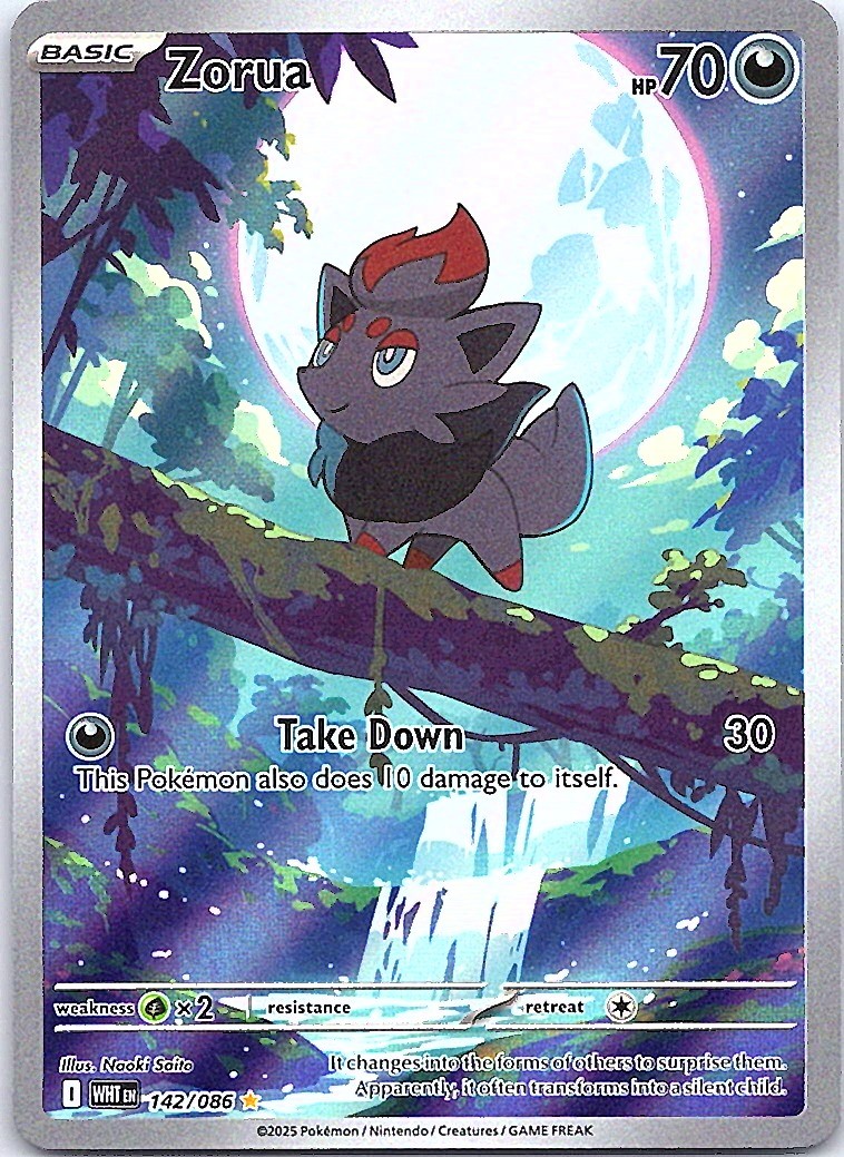 Zorua Holo Illustration Rare SV: White Flare 142/086 NM