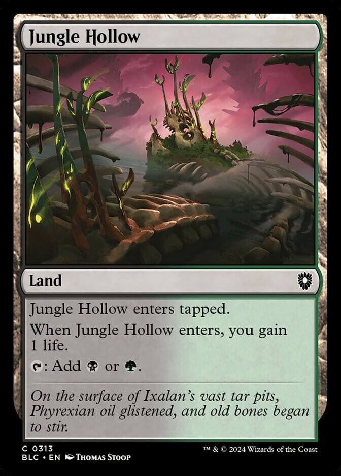 (x4) Jungle Hollow 0313 Playset Uncommon Bloomburrow Commander MTG Near Mint
