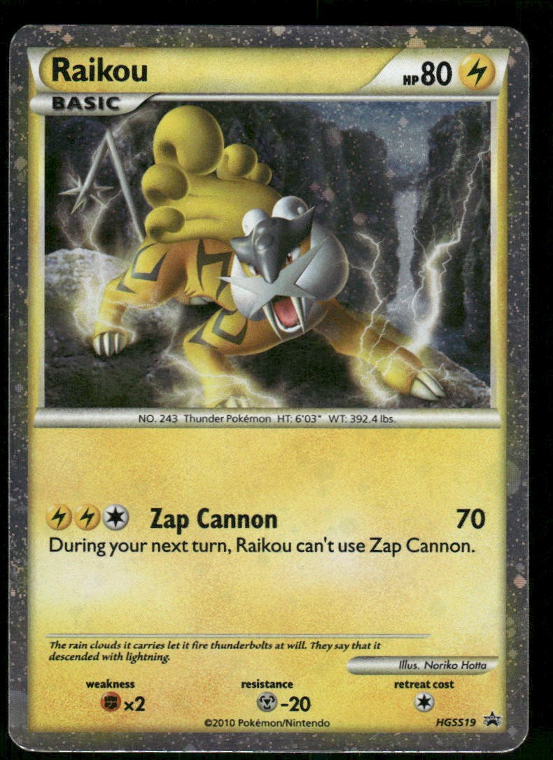 2010 Raikou – HGSS19 Promo Holo LP HGSS Promos Pokémon