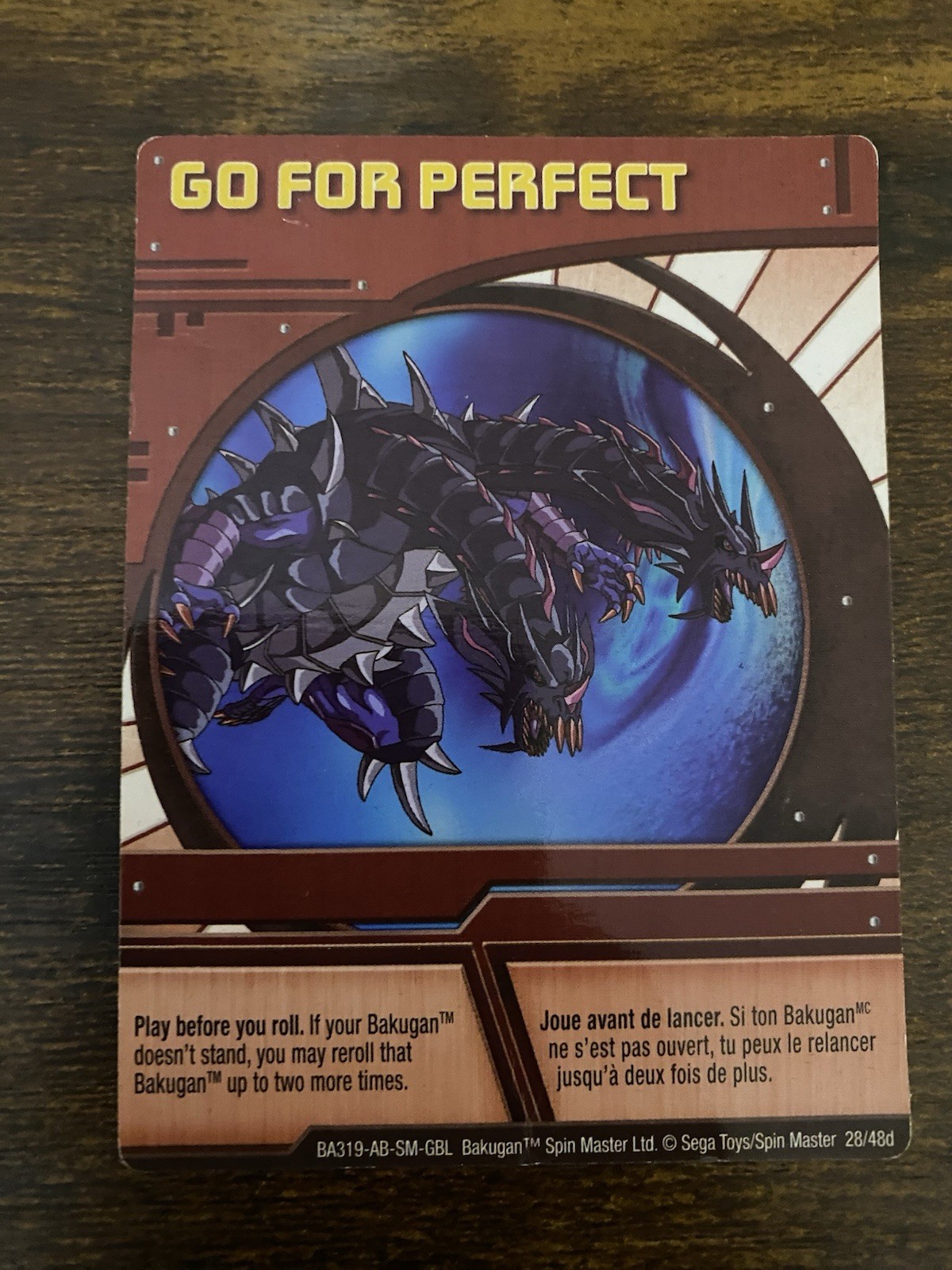 Bakugan:Battle Brawlers Go For Perfect Red Ability Card Spin Master 28/48d