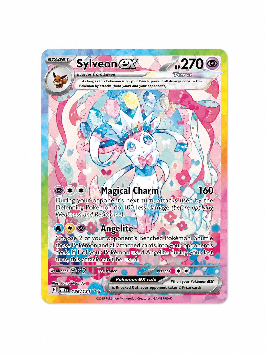 Sylveon ex 156/131 Sv: Prismatic Evolutions Holo