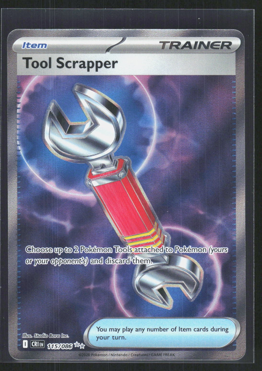 Tool Scrapper Holo Ultra Rare ME04: Chaos Rising 115/086 NM