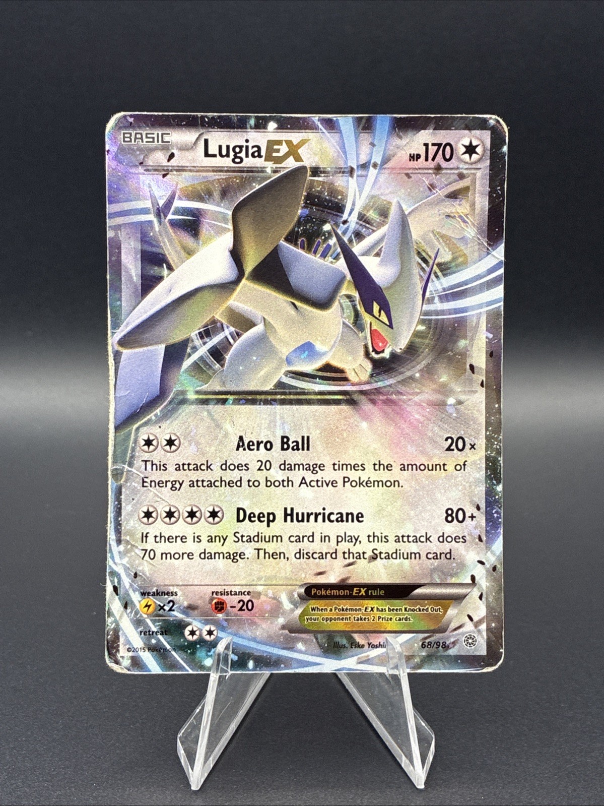 Pokemon XY Ancient Origins-Lugia EX 68/98 Heavily Played
