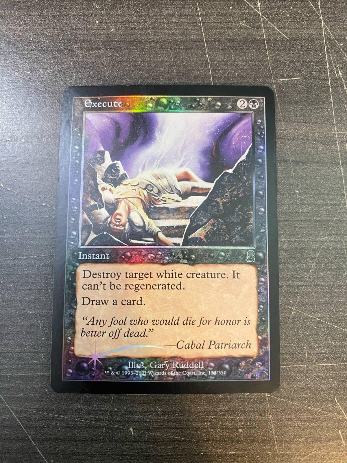 MTG Odyssey — EXECUTE — FOIL! Uncommon! Damaged! Magic the Gathering!
