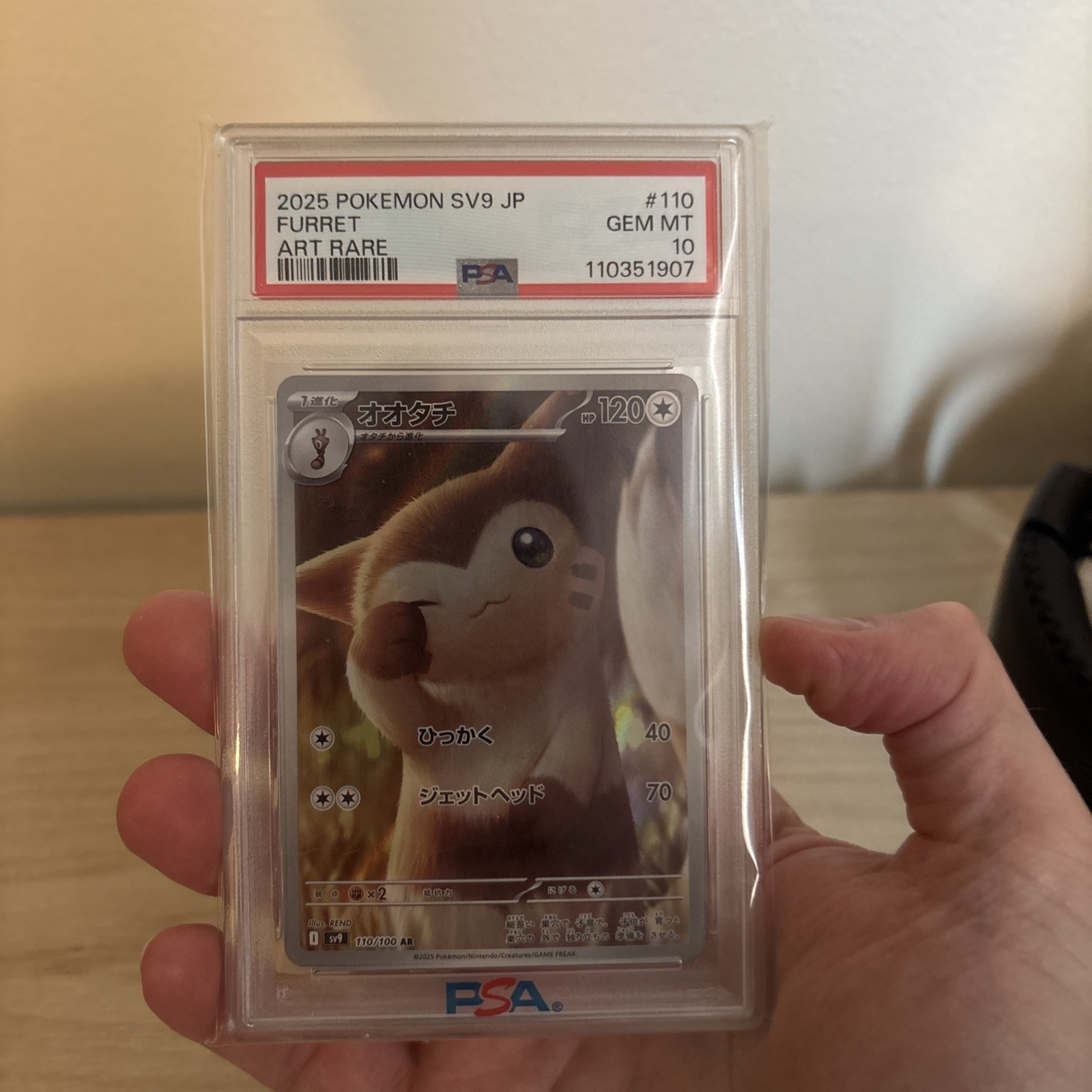 Furret 110/100 Art Rare Sv9-battle Partners Pokemon Japanese PSA 10