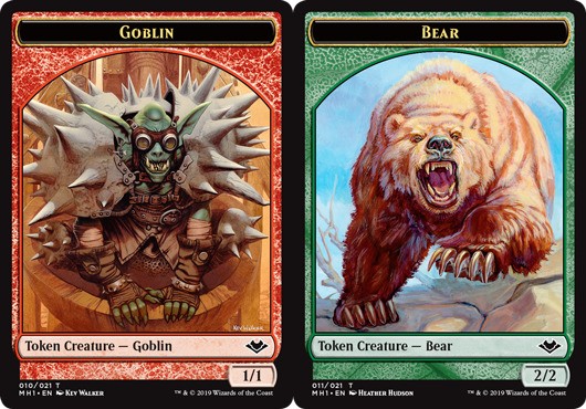 Goblin Token // Bear Token Light Play, English Magic the Gathering MTG Modern Ho