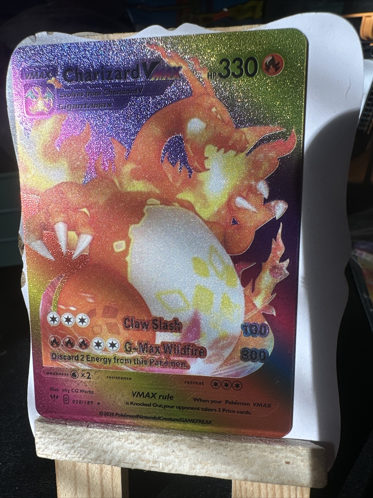 Charizard VMAX Multi Color Foil Fan Art Card