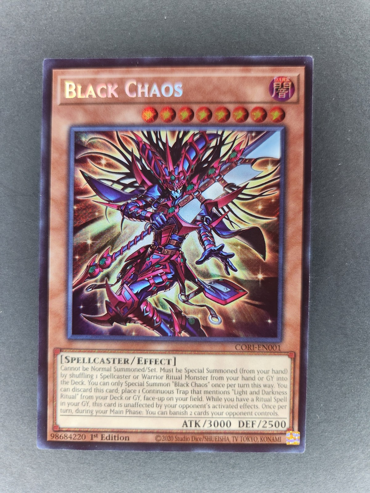 Yu Gi Oh- Black Chaos Secret Rare Chaos Origin – CORI-EN001 1st Edition