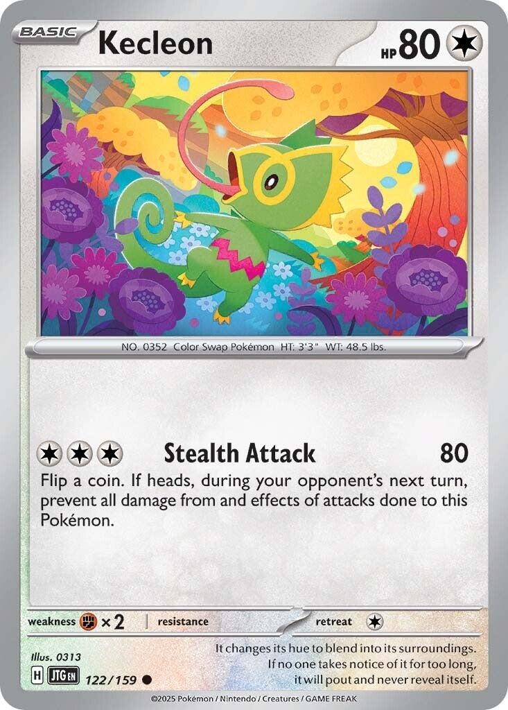 Kecleon JTG 122/159 Pokémon SV09: Journey Together Common Reverse Holofoil EN NM