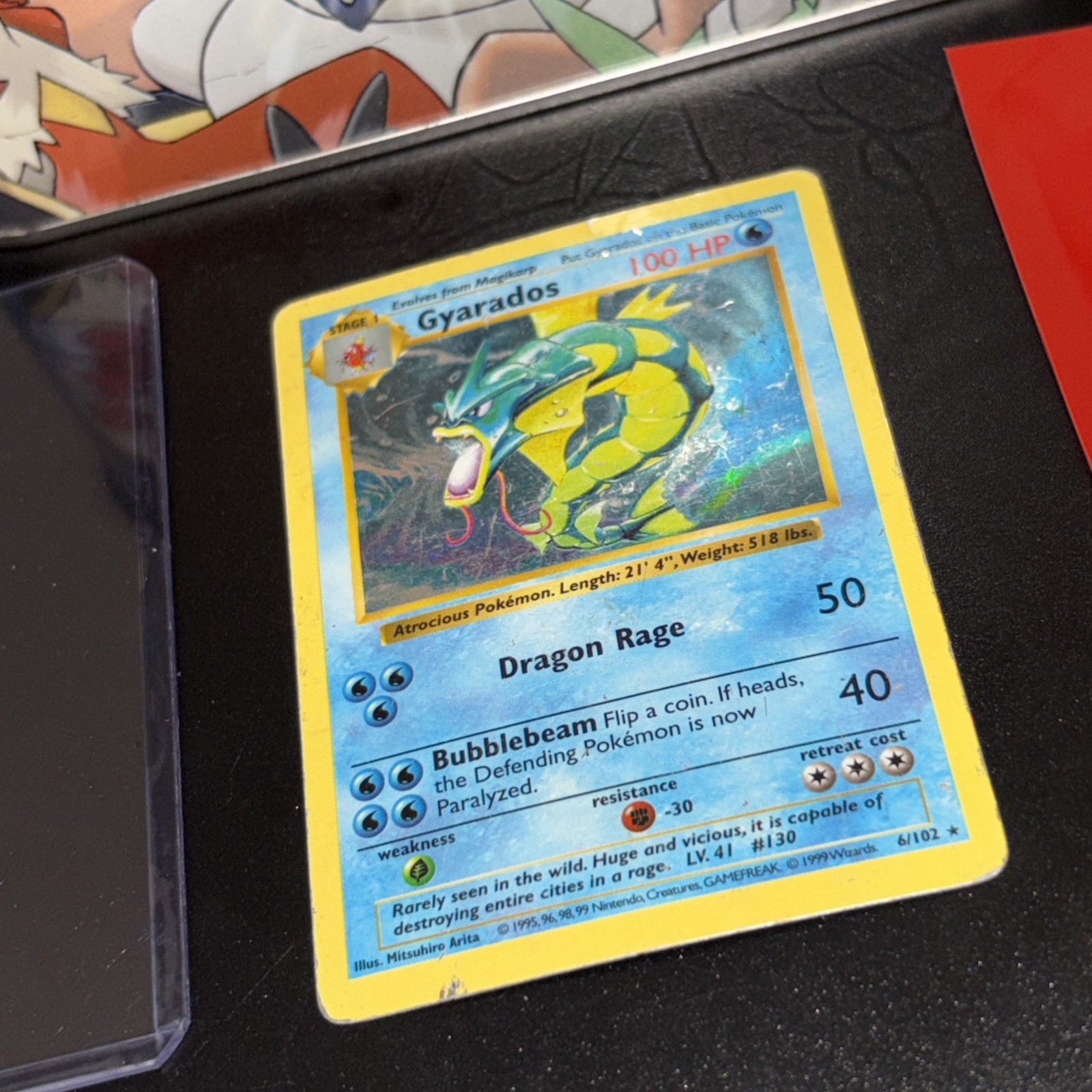 Gyarados – 006/102 Pokemon Base Set (Shadowless) – Holo 🌊 HP