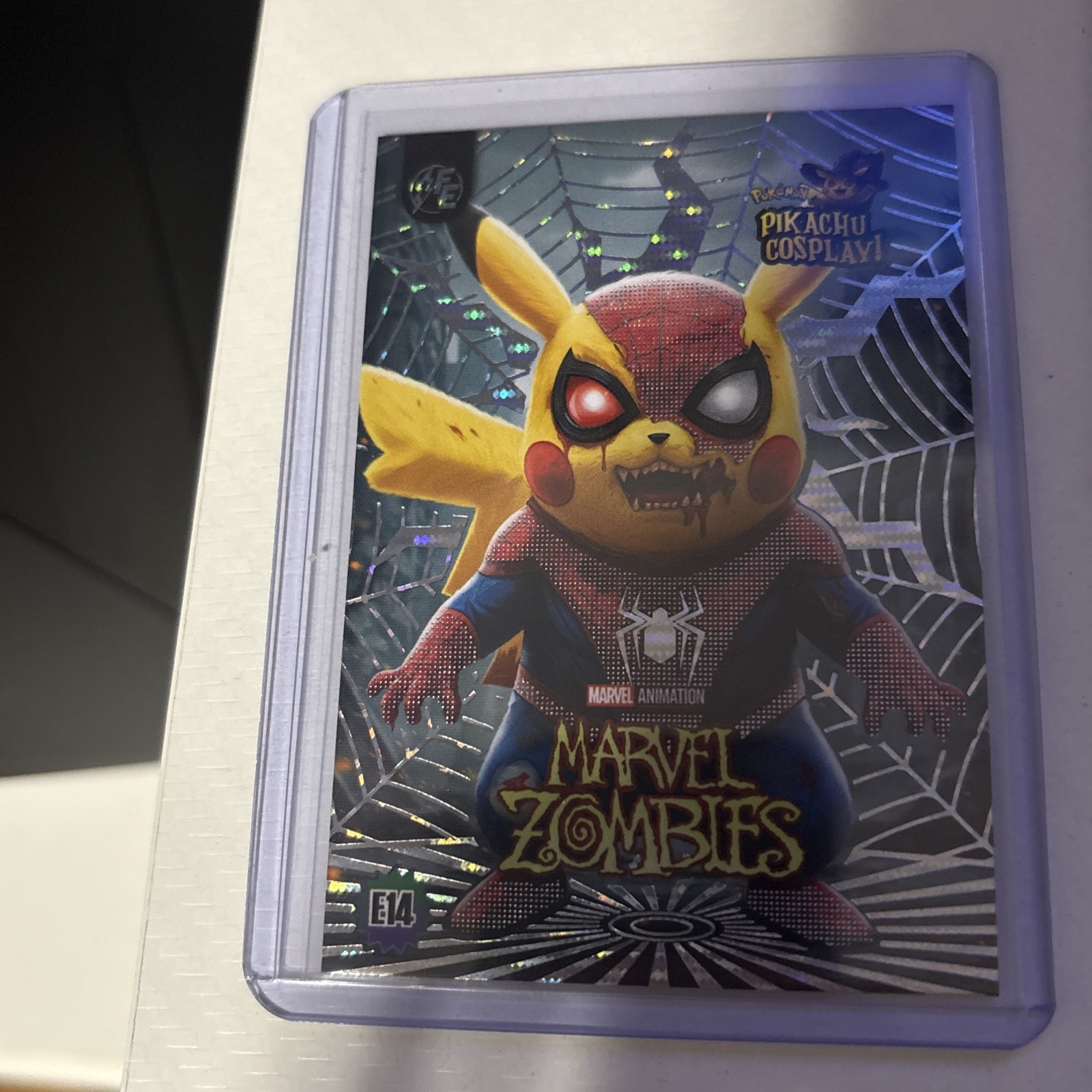 Marvel Zombies Spider-Man (Pikachu) #E14 Silver Holo Box Hit Pikachu Cosplay NM